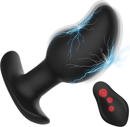 E-stim Butt Plug Prostate Massager Anal Vibrator with 8 Electric Shock & Vibrating Modes