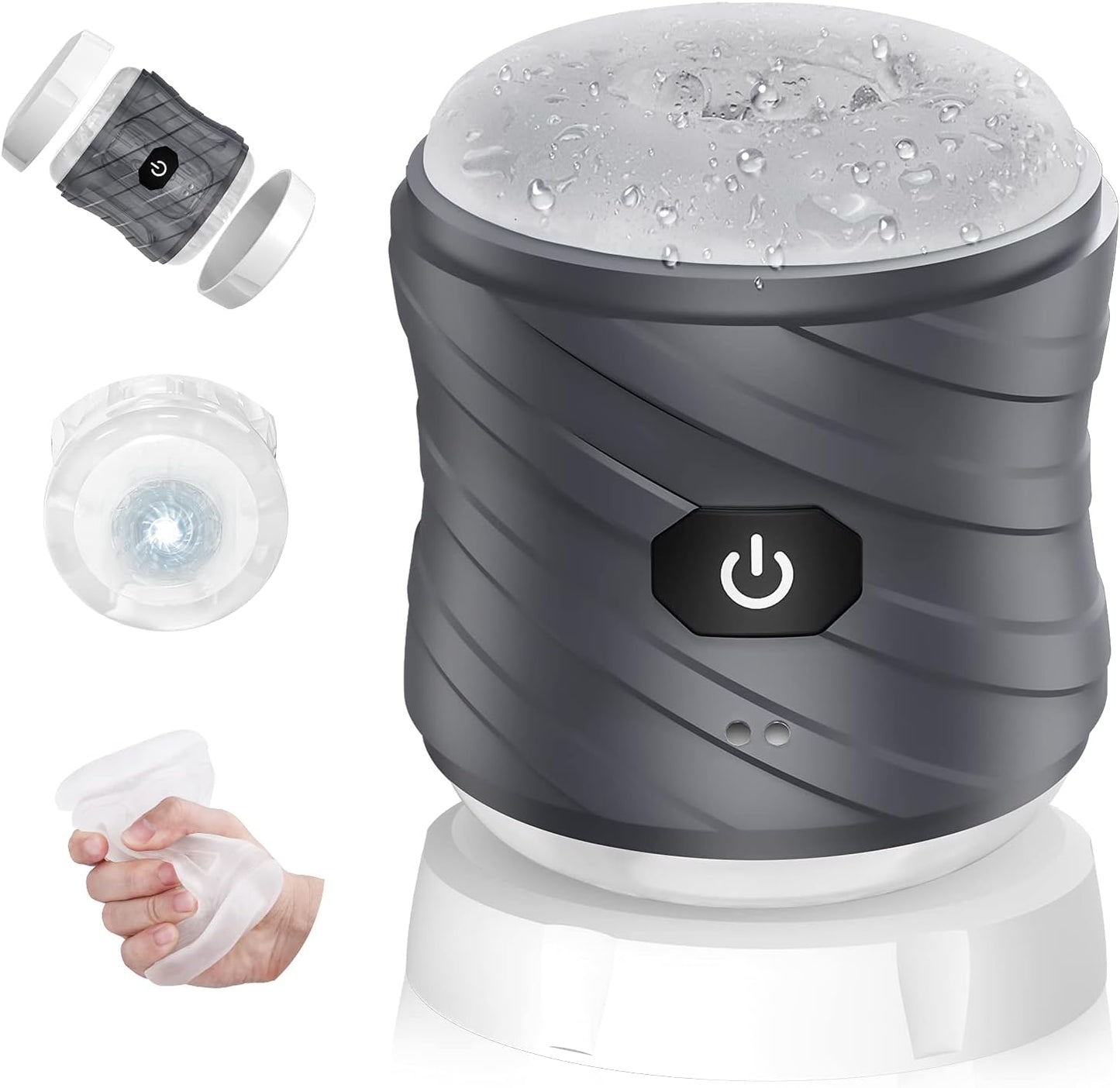 Double-ended Penis Trainer Vibrator Stroker Blowjob Masturbator with 7 Vibration Modes