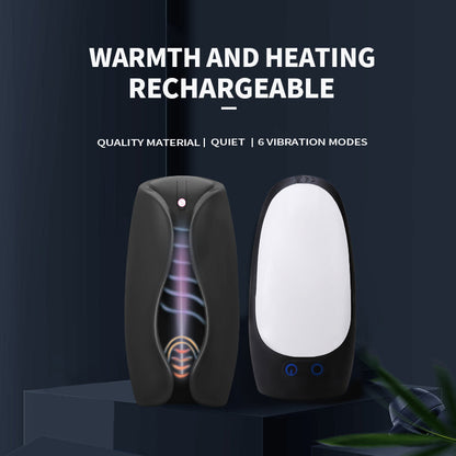 Electric Penis Trainer Vibrator with Pulsating Vibration & Electrostimulation & Heating