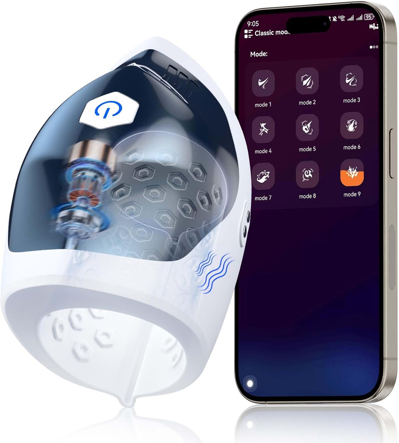 Penis Vibrator Trainer Stroker Machine Blowjob Masturbator with 10 Vibration Modes