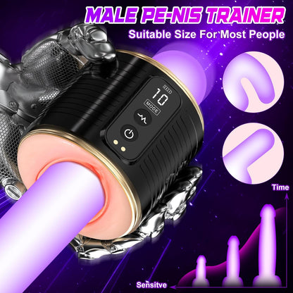 Open Ended App Control Penis Trainer Vibrator Stroker Masturbator with 10 Vibrations