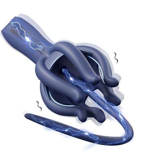 360° Wrapped Penis Trainer Urethral Vibrator Dilator with 10 Ultra Vibrating Modes