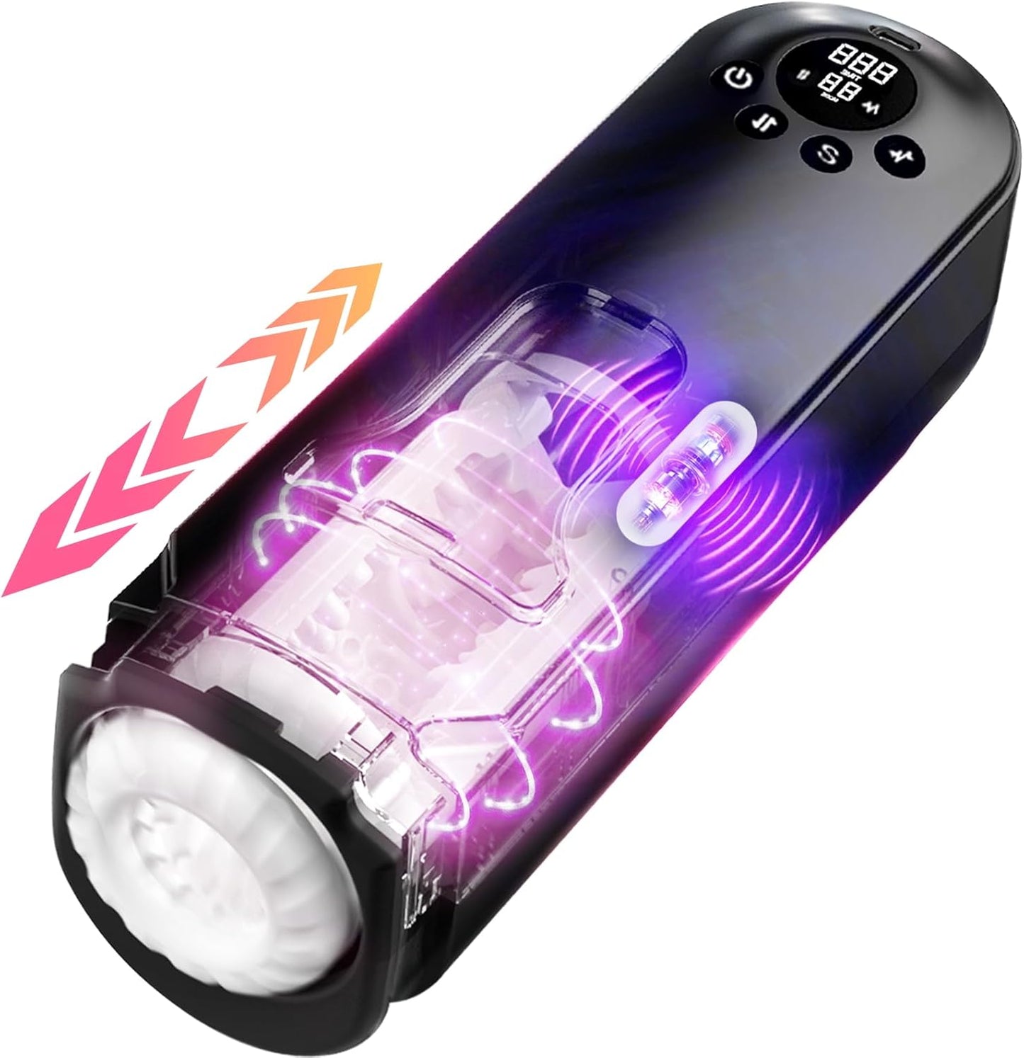 3 in 1 Automatic Masturbator Blowjob Machine with 7 Thrusting & 7 Rotating Modes