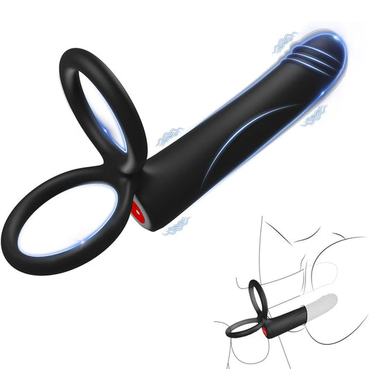 10 Vibration Modes Strap-On Dildo Butt Plug Anal Toy