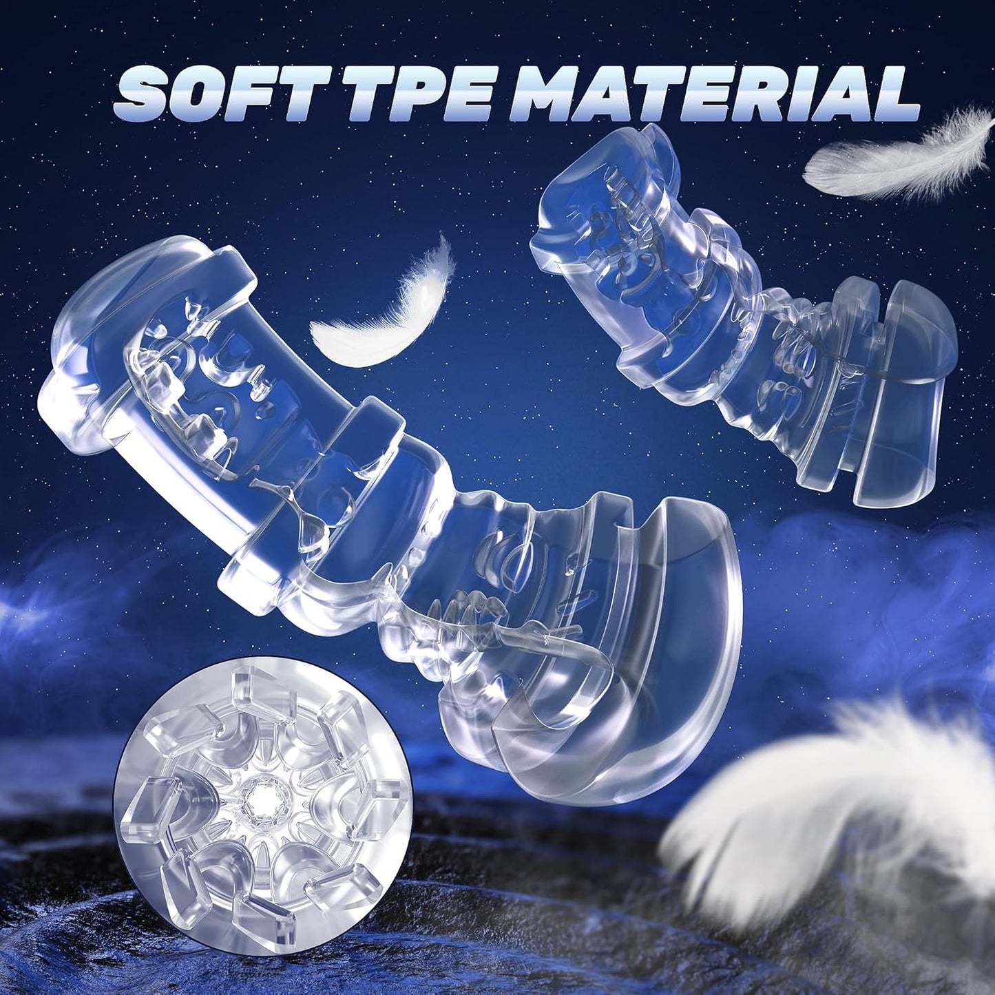 LCD Display Electric Masturbator Stroker Blowjob with 8 Vibration and Thrust Modes