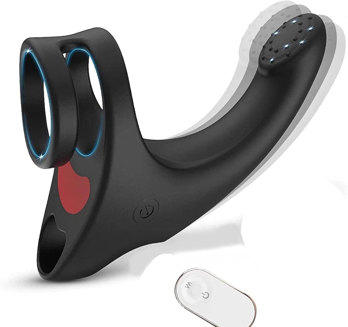 Erection Massager Penis Trainer Vibrator Cock Ring with 9 Powerful Vibration Modes