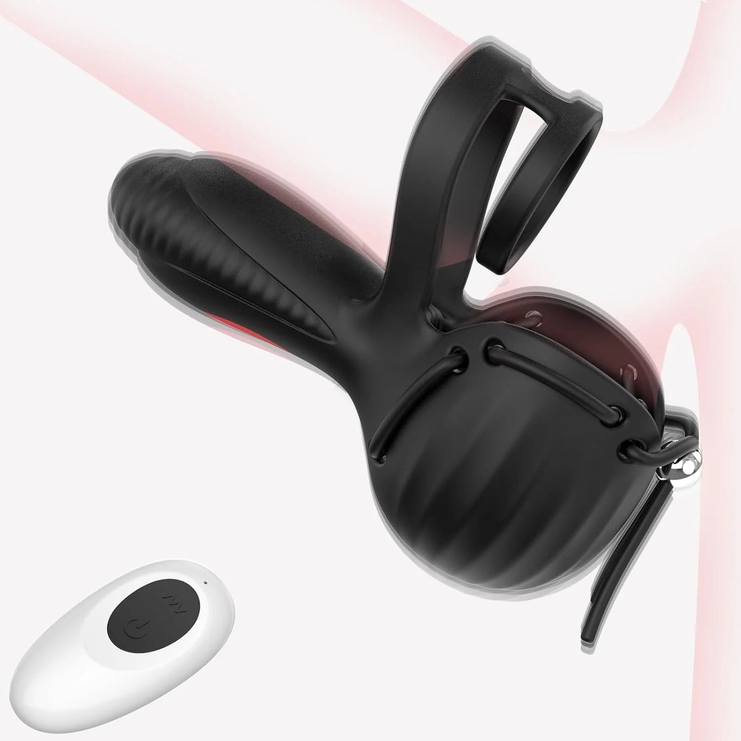 3 IN 1 Cock Ring Testicular Stimulator Penis Trainer Vibrator with 10 Vibration Modes