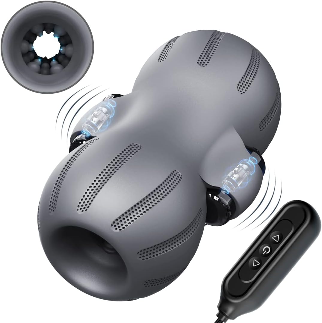 Double-sided Penis Trainer Massager with 3 Vibration Modes & 9 Speeds