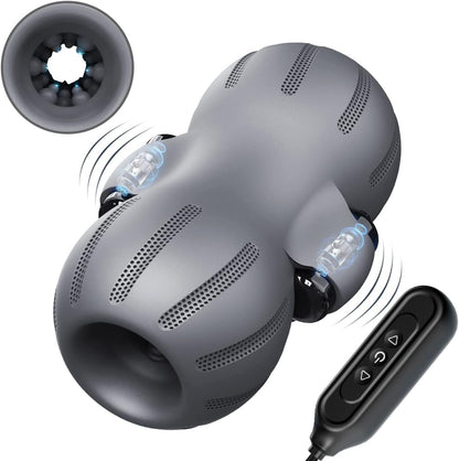 Double-sided Penis Trainer Massager with 3 Vibration Modes & 9 Speeds