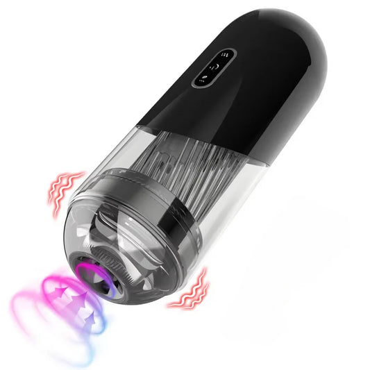 Electric Masturbator Penis Pump Stroker with 5 Suction & 8 Vibration Modes