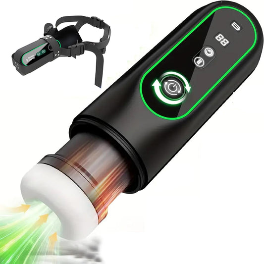 Blowjobsex Machine Automatic Heating Masturbator Stroker with 4 Sucking & 15 Thrusting & 6 Vibrating