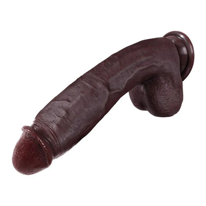 10.8 inch Huge Silicone Realistic Black Dildo with Suction Cup