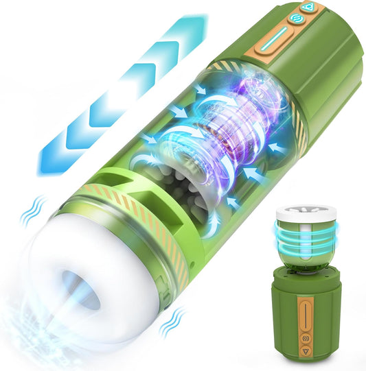 3 IN 1 Automatic Male Masturbator with Upgrade 8 Thrusting Rotating & 5 Vibration