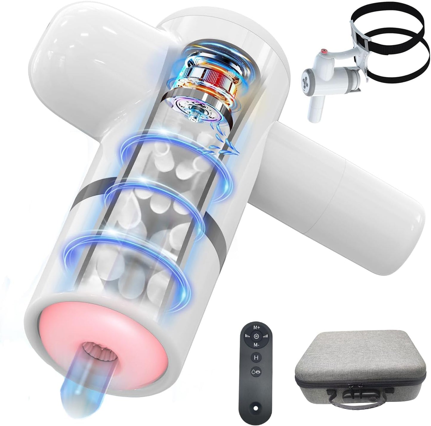 Hand Free  Automatic Masturbator Penis Pump Stroker with 8 Thrusting & Sucking Modes