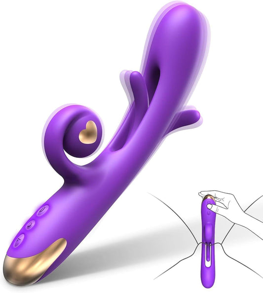 3 in 1 G Spot Rabbit Vibrator with 10 Vibration 7 Flapping Modes