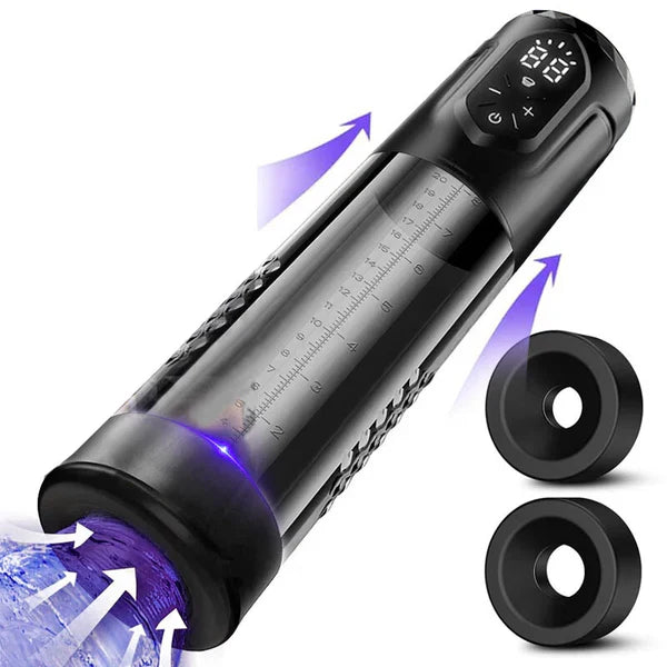4 IN 1 Electric Penis Pump Enlarger Masturbator with 5 Suction & 5 Training Modes