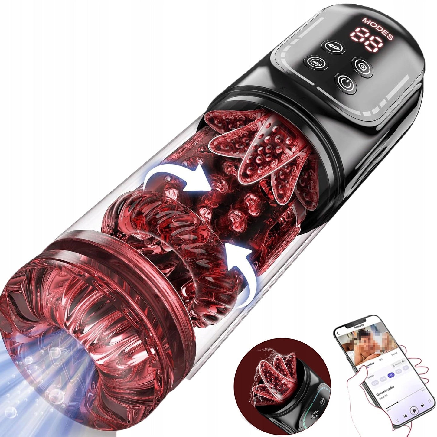 AI-Powered Automatic Masturbator Pumps Enlargers with 7 Thrusting Rotating Sucking Licking Modes