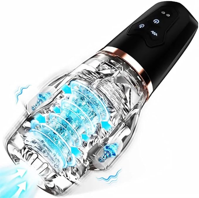 High-frequency Electric Masturbator Penis Trainer with 9 Vibration & 9 Suction Modes