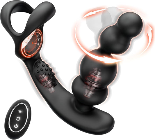 Anal Vibrator Prostate Massager with 3 Rotating & 10 Vibrating Modes