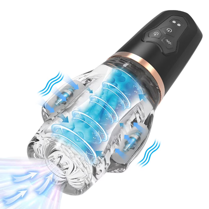 High-frequency Electric Masturbator Penis Trainer with 9 Vibration & 9 Suction Modes