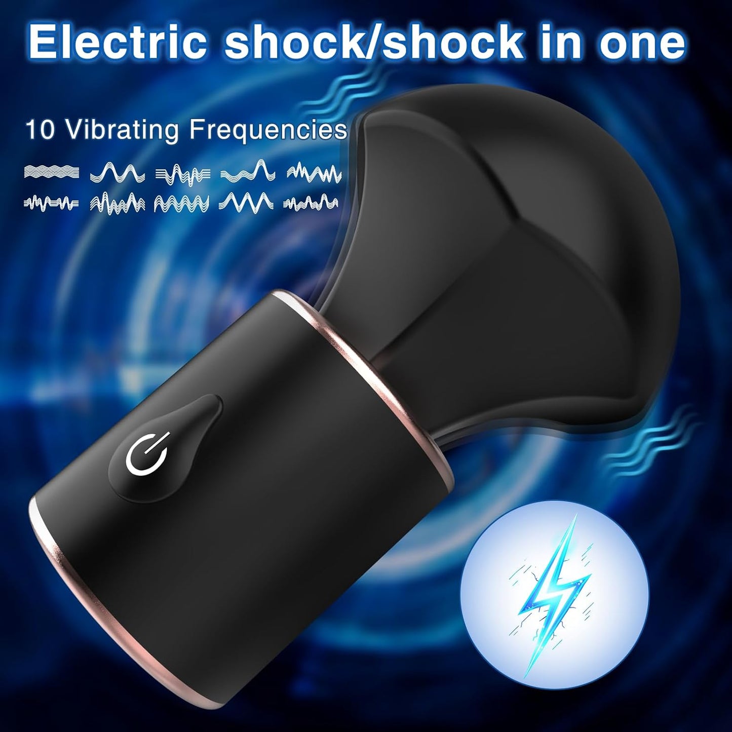 Magic Wand Vibrator Clitoral Nipple Stimulator Massager with 10 Vibrations & 5 Elektroschock Modes