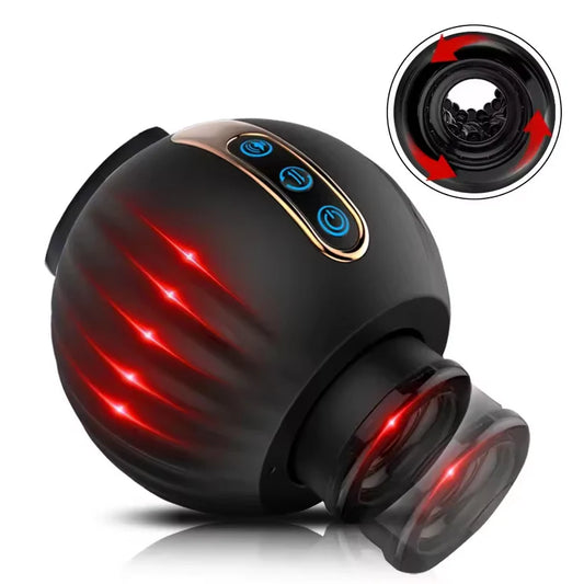 360° Rotating Automatic Masturbator Stroker with 8 Rotation & Telescopic Modes