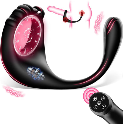 4 in 1 Prostate Massager Penis Ring Butt Plug with 10  Powerful Vibration Modes