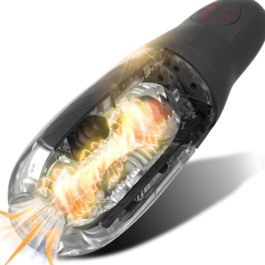 Automatic Masturbator Penis Pump Strokerwith 4 Vacuum Suction & 10 Vibration Modes