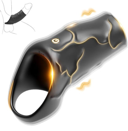 Vibrating Penis Sleeve Penis Ring with 10 Stimulation