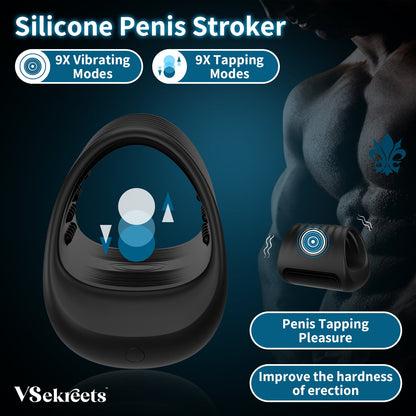 2 IN 1 Pulsating & Vibrating Male Cock Stroker Penis Trainer with 9*9 Modes