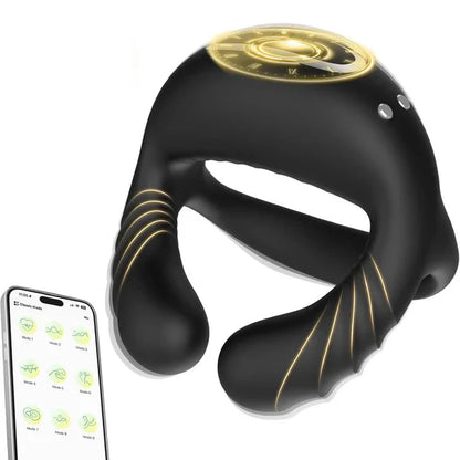 Stretchable Cock Ring Penis Trainer Vibrator with 10 Vibration Modes