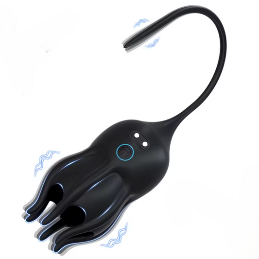 Electric Penis Trainer Vibrator Glans Stimulator with Urethral Sound & 10 Vibration Modes