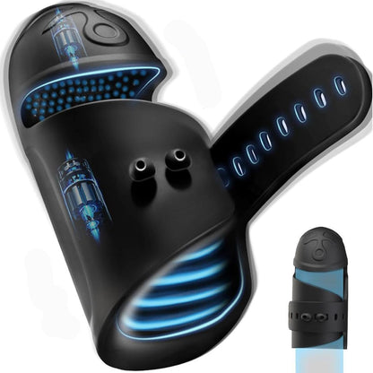 360° Covering Electric Trainer Vibrator Exerciser Masturbator with 10 Powerful Vibrations