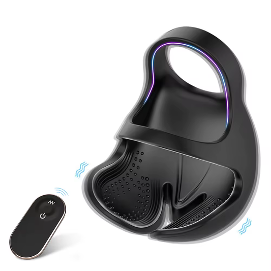 Penis Trainer Vibrator Cock Ring Glans Massager Masturbator with 9 Vibration Modes