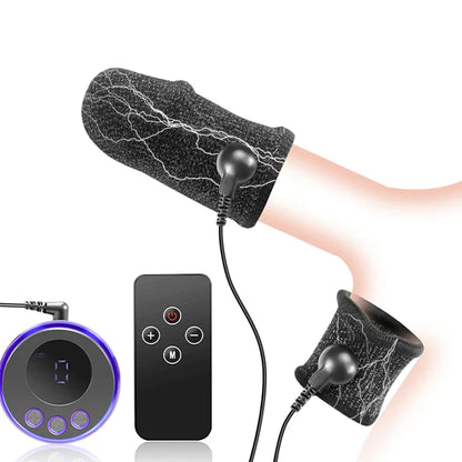 E-stim Penis Rings Glans Trainer Stimulator with 8 Shock Modes & 19 Shock Intensities