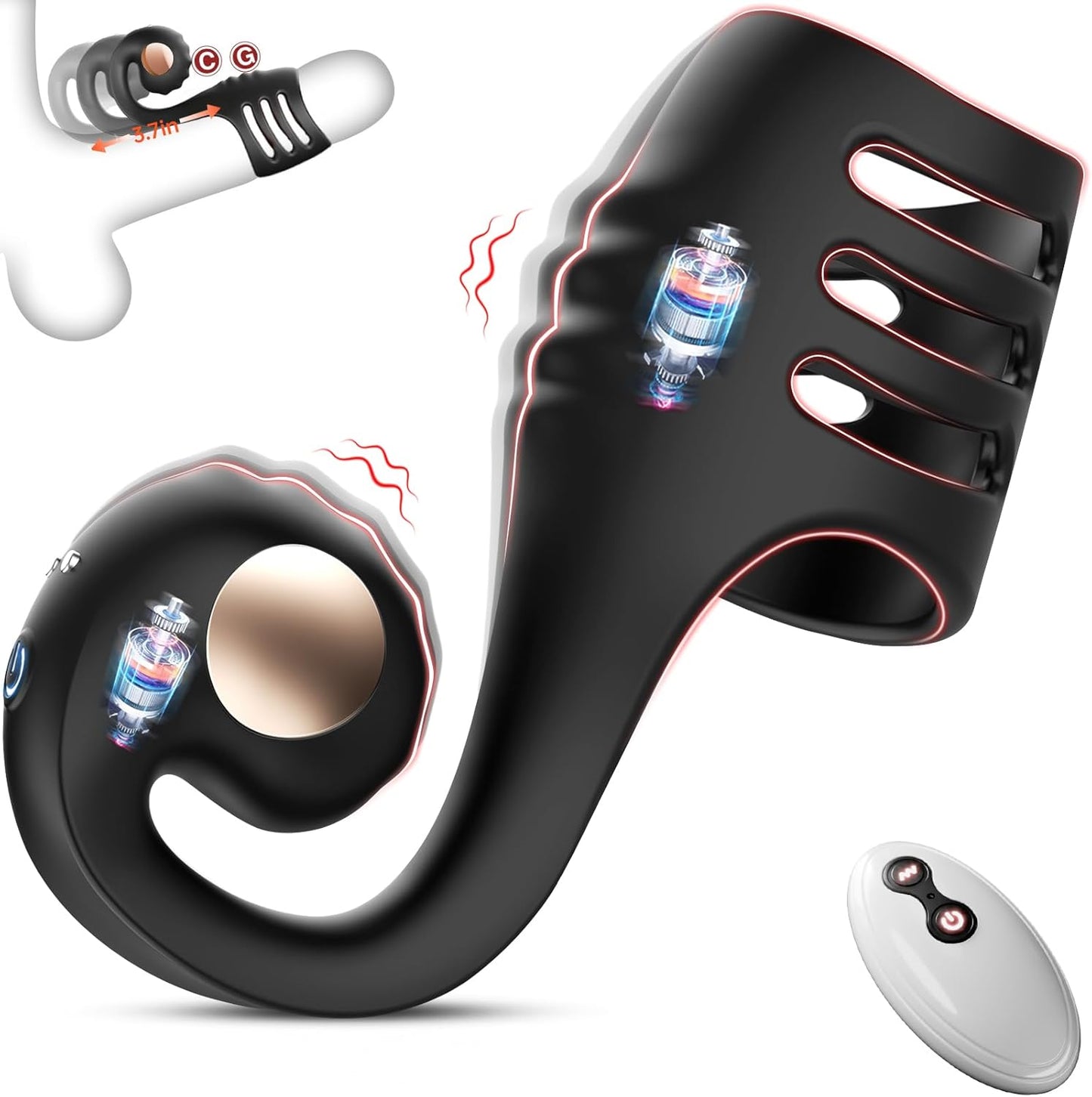360° Wrapped Snail-Shaped Penis Trainer Vibrator with 10 Modes