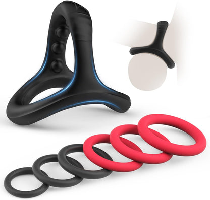 7 Different Sizes Silicone Penis Rings Set