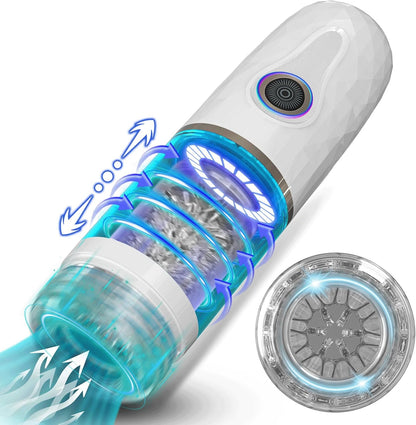360°Rotation & Telescopic Automatic Masturbator with 7 Thrusting & 3 Speed Modes