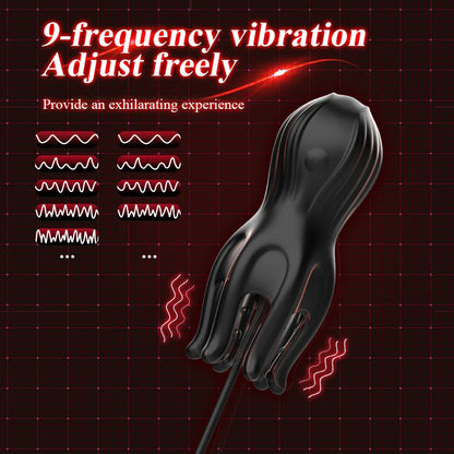 Glans Trainer Penis Massager Urethral Plug Stimulator with 10 Vibration Modes