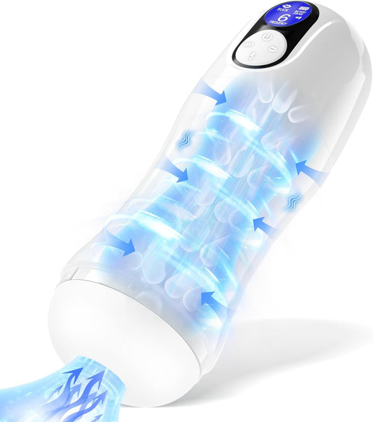 Automatic Sucking Masturbator Stroker Blowjob with 5 Suction & 9 Vibration Modes