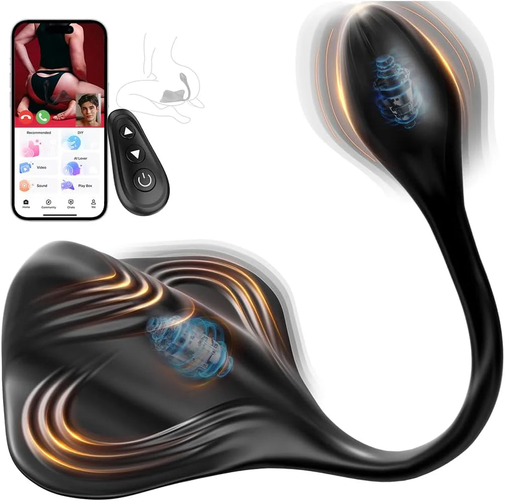Prostate Massager Anal Plug penis Trainer Stimulator with 9+9 Vibration Modes