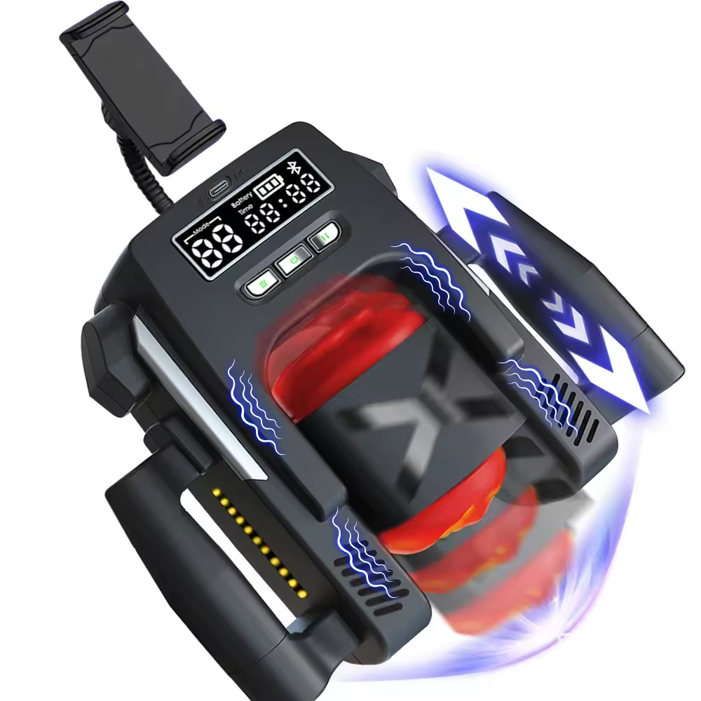 LCD Display Automatic Masturbator Sex Mahcine With 9 Push & Vibration Modes