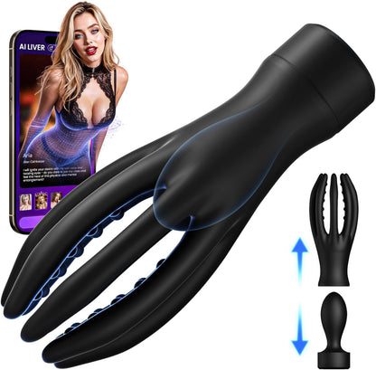 2 IN 1 Penis Trainer Vibrator Set Detachable Anal Plug with 10 Vibration Modes
