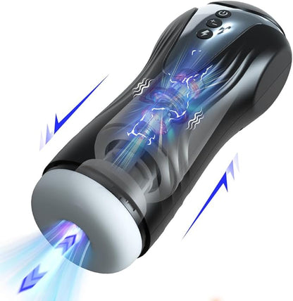 Deep Throat Automatic Male Masturbator Cup with 3 Thrusting & 10 Vibration