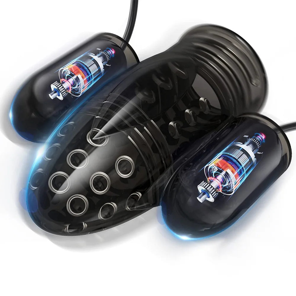 Glans Vibrator Penis Trainer Delay Lasting Massager with 2 Motors & 10 Vibrations