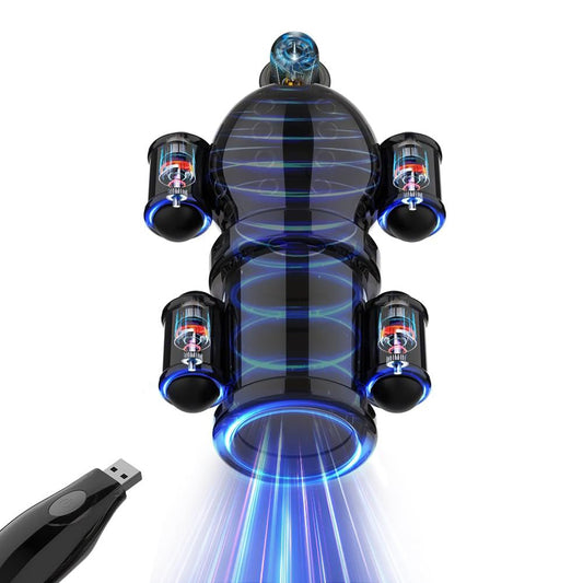 360° Wrapping Stimulator Glans Vibrator Penis trainer Masturbator with 10 Vibration Modes