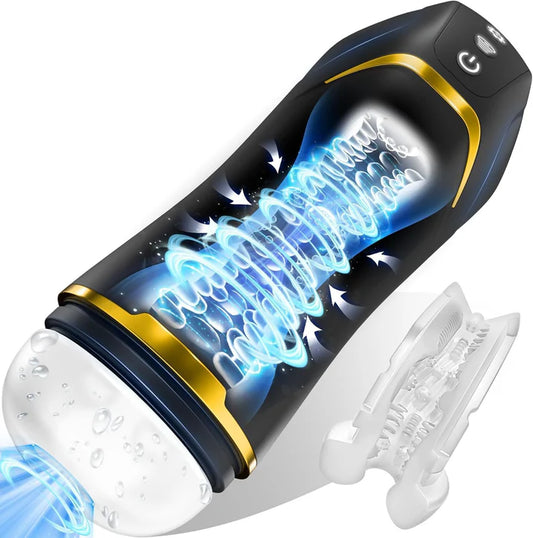 Automatic Masturbator Stroker Pocket Pussy with 10 Vibration & Suction Modes