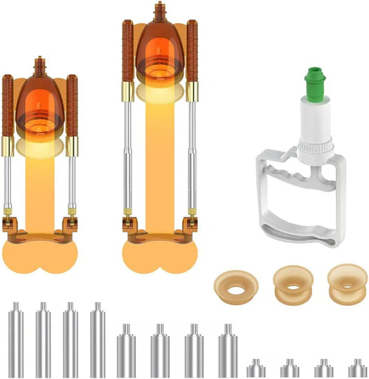 Penis Pumps Erotic Erection Aid Suction Power Vacuum Pump Endurance Trainer Set