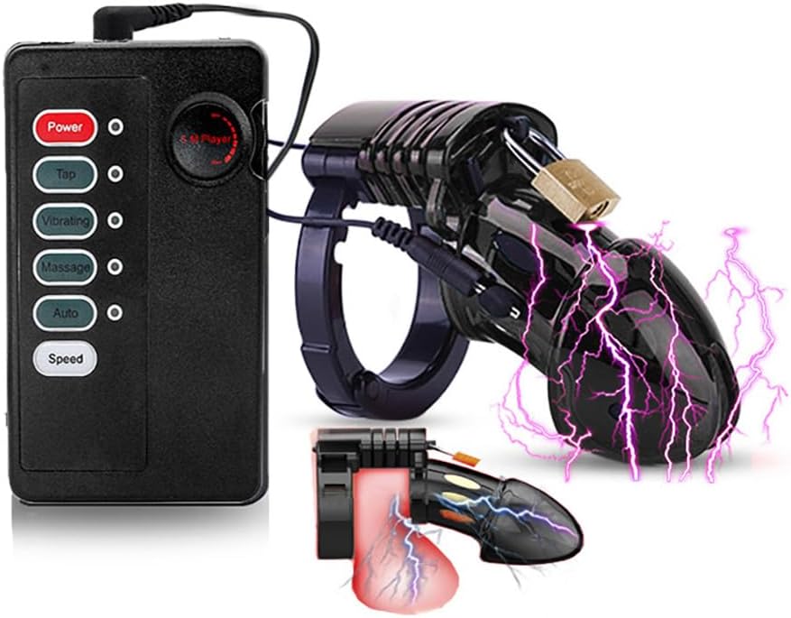 Penis Cage Sexual Electrostimulation Chastity Cock Ring Stimulator