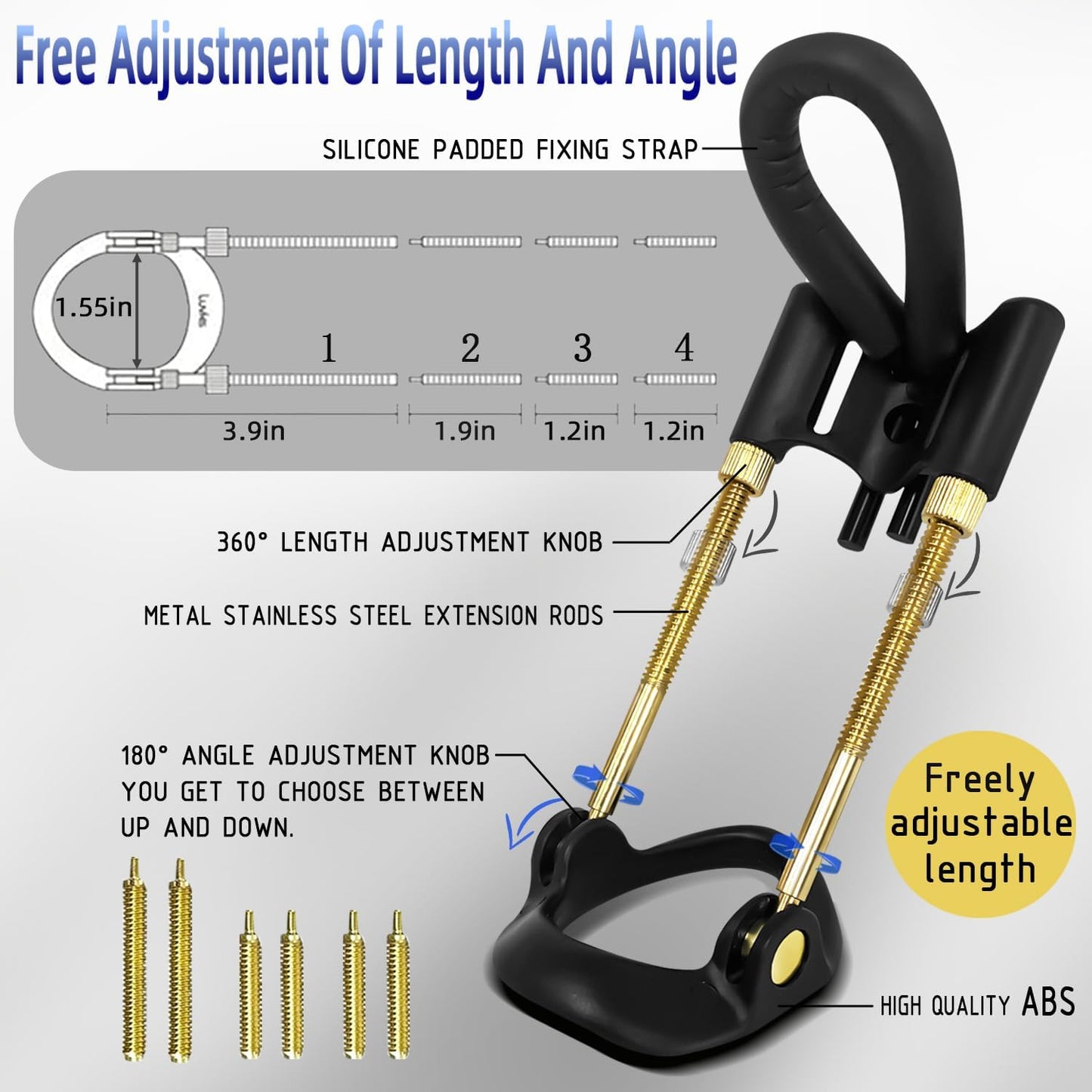 Adjustable Penis Training Enlarger Device Stretcher Expander Set